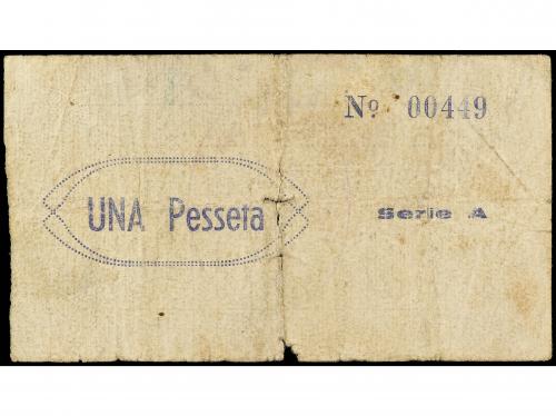 CATALUNYA. 1 Pesseta. 20 Maig 1937. Aj. de VILA-SANA. (Rotur