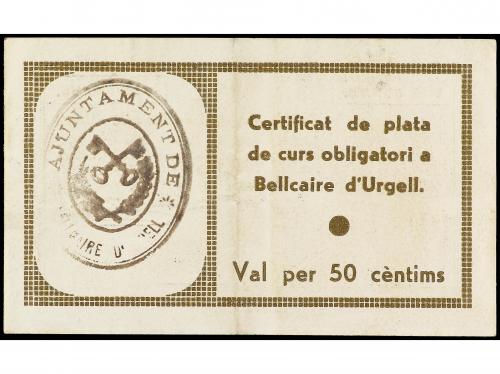 CATALUNYA. 50 Cèntims. 4 Gener 1937. C.M. de BELLCAIRE D´ UR