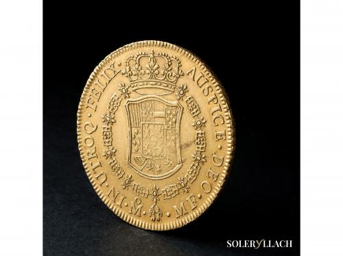 CARLOS III. 8 Escudos. 1768. MÉXICO. M.F. 26,98 grs. Cara de