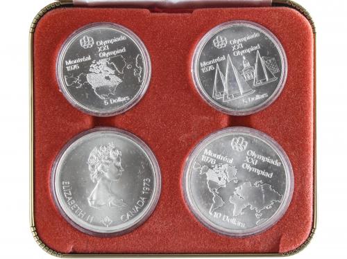 CANADÁ. Serie 28 monedas 5 (14) y 10 Dólares (14). 1973 a 19