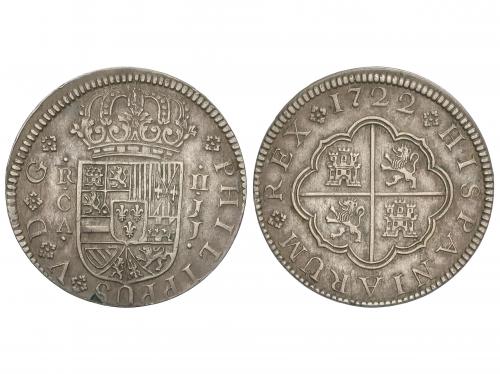 FELIPE V. 2 Reales. 1722. CUENCA. J.J. 5,11 grs. AC-672. EBC