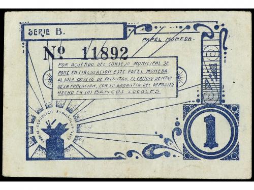 CASTILLA-LA MANCHA. 1 Peseta. 15 Julio 1937. C.M. de DAIMIEL