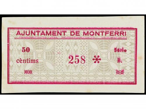 CATALUNYA. 50 Cèntims. Octubre 1937. Aj. de MONTFERRI. (Leve