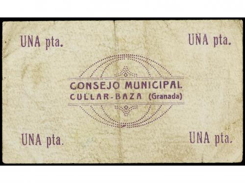 ANDALUCÍA. 1 Peseta. Noviembre 1937. C.M. de CULLAR-BAZA (Gr