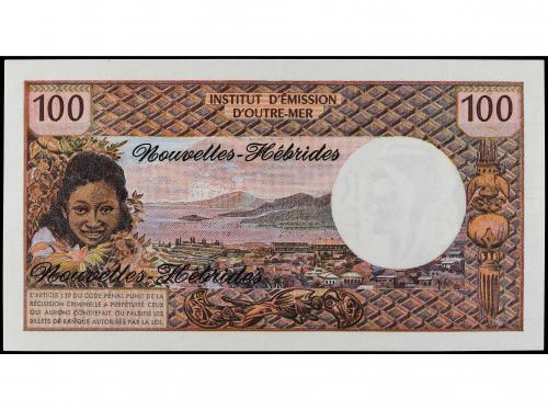 BILLETES EXTRANJEROS. 100 Francs. (1975). NUEVAS HEBRÍDAS. S
