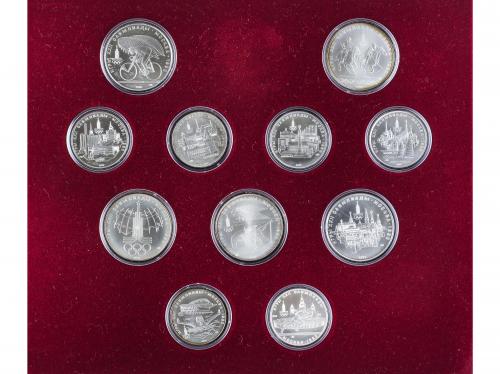 RUSIA. Set 11 monedas 5 (6) y 10 (5) Roubles. 1977 a 1979.