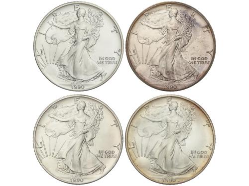 ESTADOS UNIDOS. Lote 40 monedas 1 Dollar. 1989 (10), 1990 (