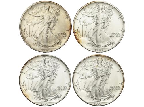 ESTADOS UNIDOS. Lote 54 monedas 1 Dollar. 1986 (10), 1987, 1