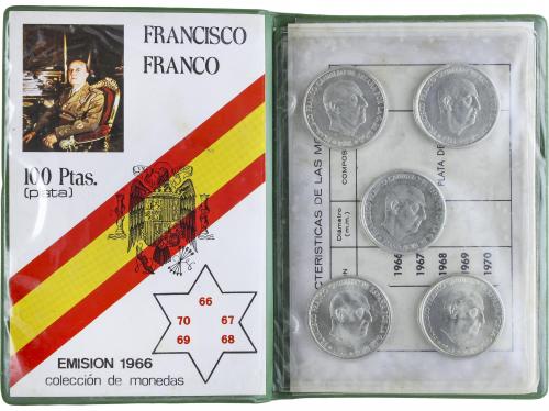 ESTADO ESPAÑOL. Lote 10 monedas 100 Pesetas. 1966 (*19-66 a