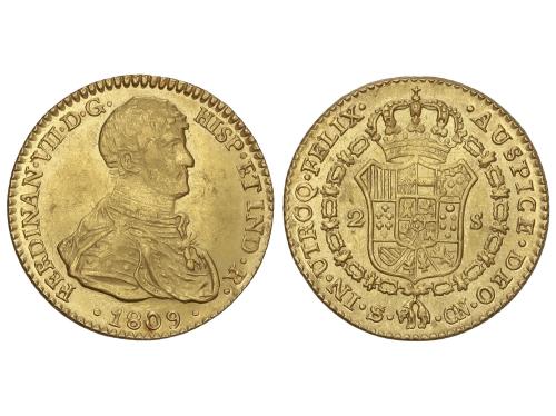 FERNANDO VII. 2 Escudos. 1809. SEVILLA. C.N. 6,76 grs. (Leve