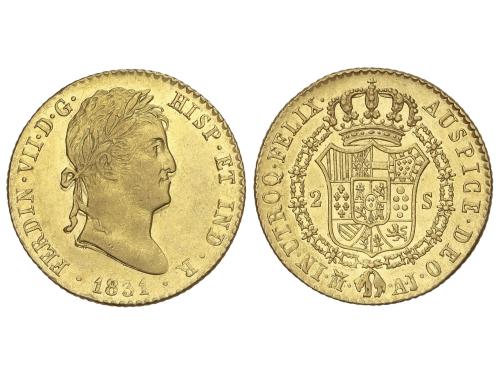 FERNANDO VII. 2 Escudos. 1831. MADRID. A.J. 6,75 grs. (Ínfim