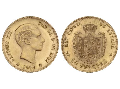 REACUÑACIONES OFICIALES. 10 Pesetas. 1878 (*19-62). D.E.-M. 