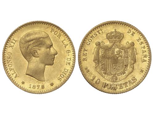 ALFONSO XII. 10 Pesetas. 1878 (*18-78). E.M.-M. 3,20 grs. Re