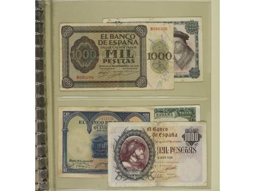 Lote 181 billetes 25 Céntimos a 1.000 Pesetas. 1906 a 1971. 