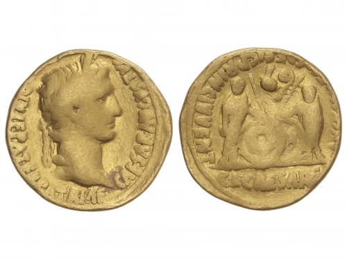 IMPERIO ROMANO. Áureo. 2 a.C.-14 d.C. AUGUSTO. LUGDUNUM. Anv