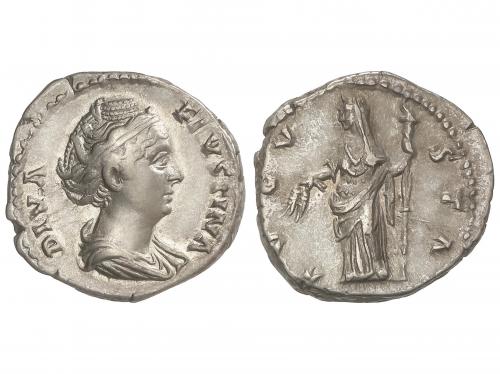 IMPERIO ROMANO. Denario. 141 d.C. FAUSTINA MADRE. Anv.: DIVA