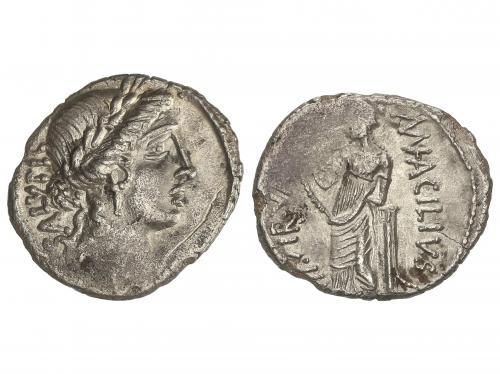 REPÚBLICA ROMANA. Denario. 55 a.C. ACILIA. Man. Acilius Glab