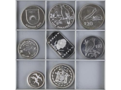 LOTES Y COLECCIONES EXTRANJERO. Lote 8 monedas. 1974 a 1980.