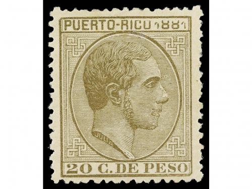* PUERTO RICO. Ed. 42/54. 1881. TRECE valores, serie complet