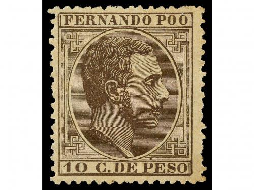 * COLONIAS ESPAÑOLAS: FERNANDO POO. Ed. 5/8. 1882-89. CUATRO
