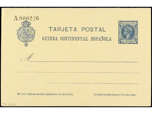 ✉ COLONIAS ESPAÑOLAS: GUINEA. ENTERO Postal de 10 cts. + 10 