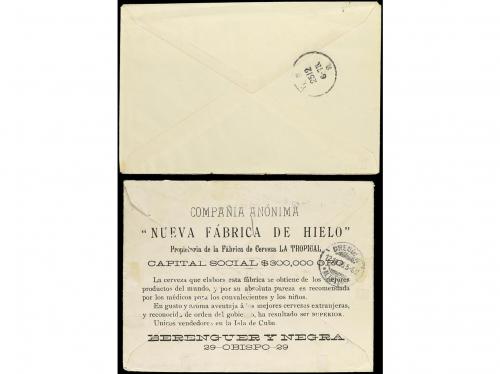 ✉ CUBA. 1895-96. DOS cartas circulads a ALEMANIA. PRECIOSAS.