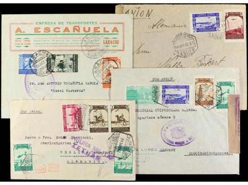 ✉ MARRUECOS. 1936-1945. CONJUNTO de 20 cartas, la mayoría di