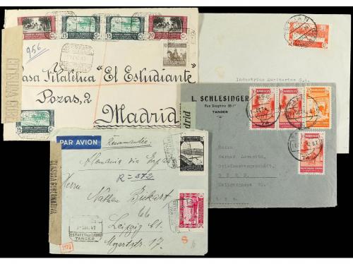 ✉ MARRUECOS. 1936-1945. CONJUNTO de 20 cartas, la mayoría di