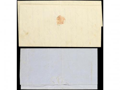 ✉ SALVADOR. 1849-57. DOS cartas completas con texto con la m