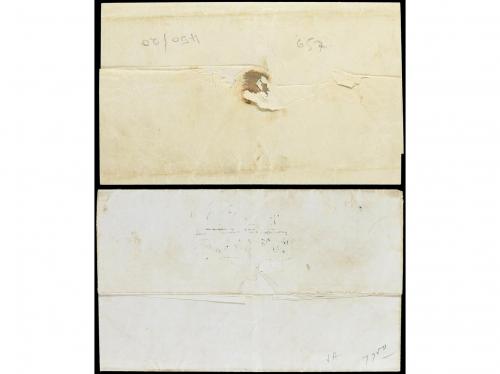 ✉ SALVADOR. 1845-49. DOS cartas con marcas FRANCO / SONSONAT