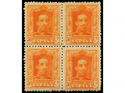 **/* ESPAÑA. Ed. 311/20 y 317A (4). 5 cts. a 50 cts. bloques