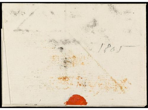 ✉ COLOMBIA. (1805 fecha de referencia). Carta completa con t