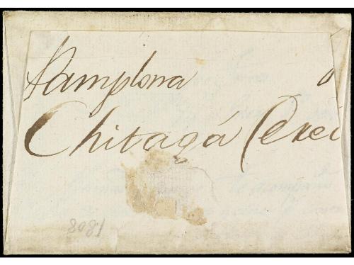 ✉ COLOMBIA. 1808 (1 enero). SAN GIL a SANTA FE. Carta comple