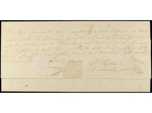 ✉ COLOMBIA. 1854 (9 septiembre). Plica del Servicio Oficial 