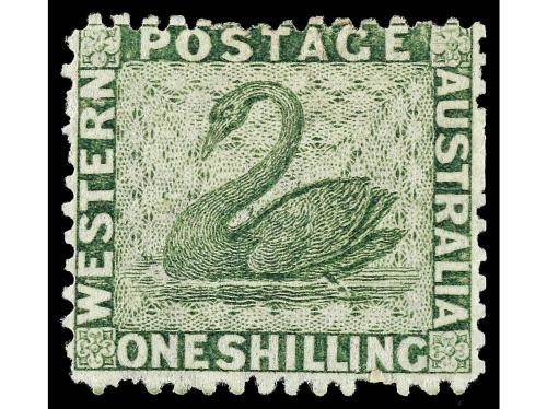 * AUSTRALIA OCCIDENTAL. Yv. 16/20. 1864-69. CISNE. Serie com