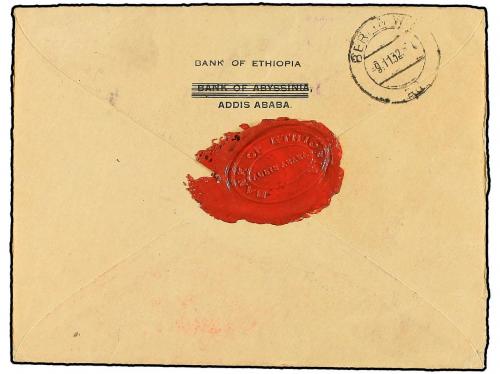 ✉ ETIOPIA. 1932. ADDÍS ABEBA a ALEMANIA. Carta certificada. 