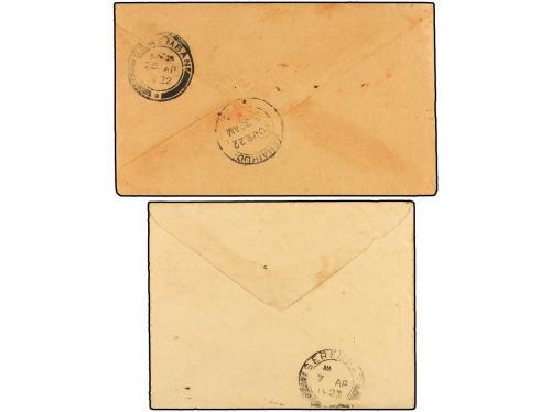 ✉ INDIA. 1922-23. TWO covers sent to SEREMBAN one without an