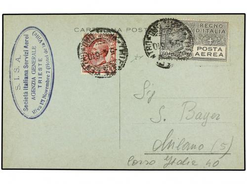 ✉ ITALIA. 1926 (5-4). TRIESTE a MILANO. Primer vuelo TRIESTE