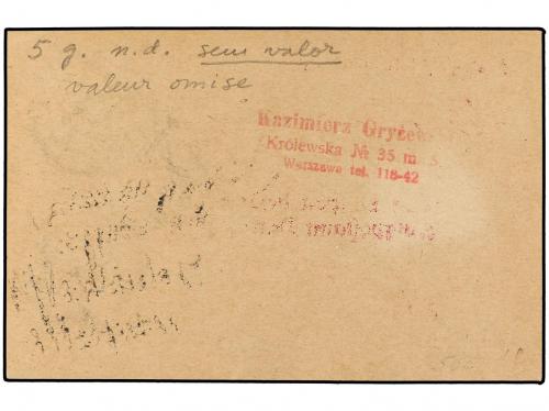 ✉ POLONIA. 1925 (10-III). WARSAWA to DANZIG. 30 gr. Postal S
