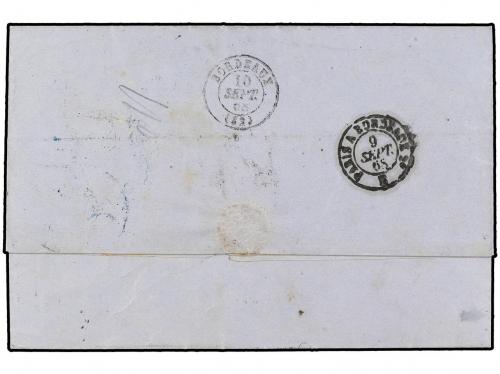 ✉ RUSIA. 1868. SAINT PETERSBURG to FRANCE. Boxed NE FRANKIRO