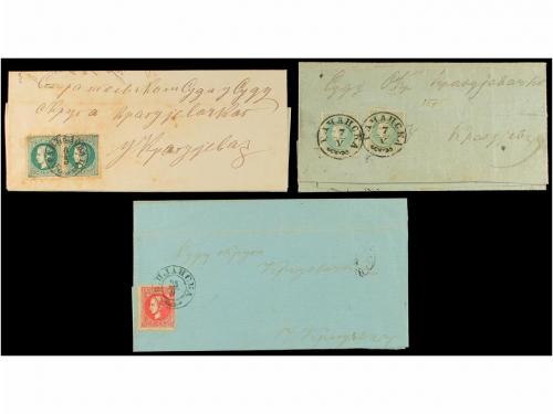 ✉ SERBIA. 1870-75. Group of 11 covers (one front), diverse f