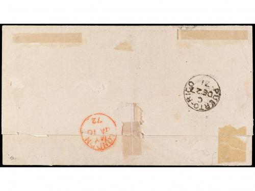 ✉ PUERTO RICO. 1871. Cover from SAN JUAN to CÁDIZ franked by