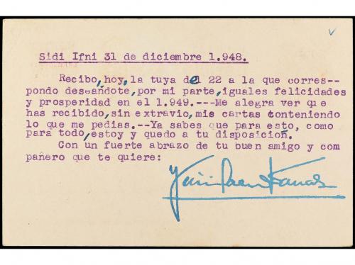 ✉ COLONIAS ESPAÑOLAS: IFNI. Ed. 1. 1949. SIDI-IFNI a BILBAO.
