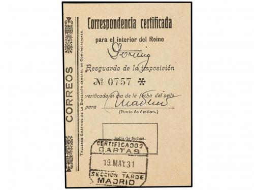 ✉ ESPAÑA. Ed. 58v. 1931. MADRID correo interior. 15 cts. ama