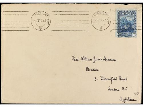 ✉ ESPAÑA. 1931. CONJUNTO de nueve cartas con diversos valore
