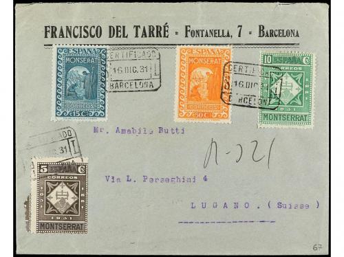 ✉ ESPAÑA. 1931-1939. Conjunto de 5 sobres circulados, con va