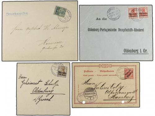 ✉ MARRUECOS ALEMAN. 1900-11. Seven covers and one card with 