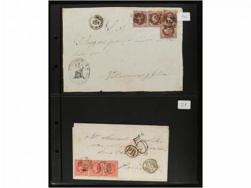 ✉ LOTES y COLECCIONES. HISTORIA POSTAL. Conjunto de 27 carta