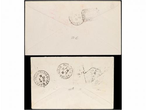 ✉ ESPAÑA. 1930. Dos cartas circuladas a FRANCIA con sellos d
