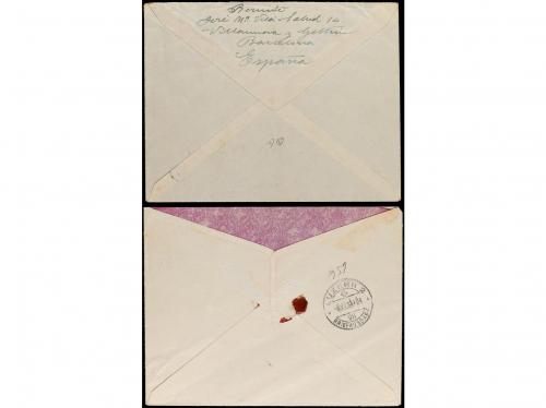 ✉ ESPAÑA. 1933. Dos cartas circuladas por correo certificado